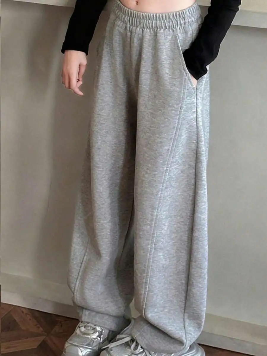 ワイドレッグ スウェットパンツ カジュアル スポーツ 合わせやすい