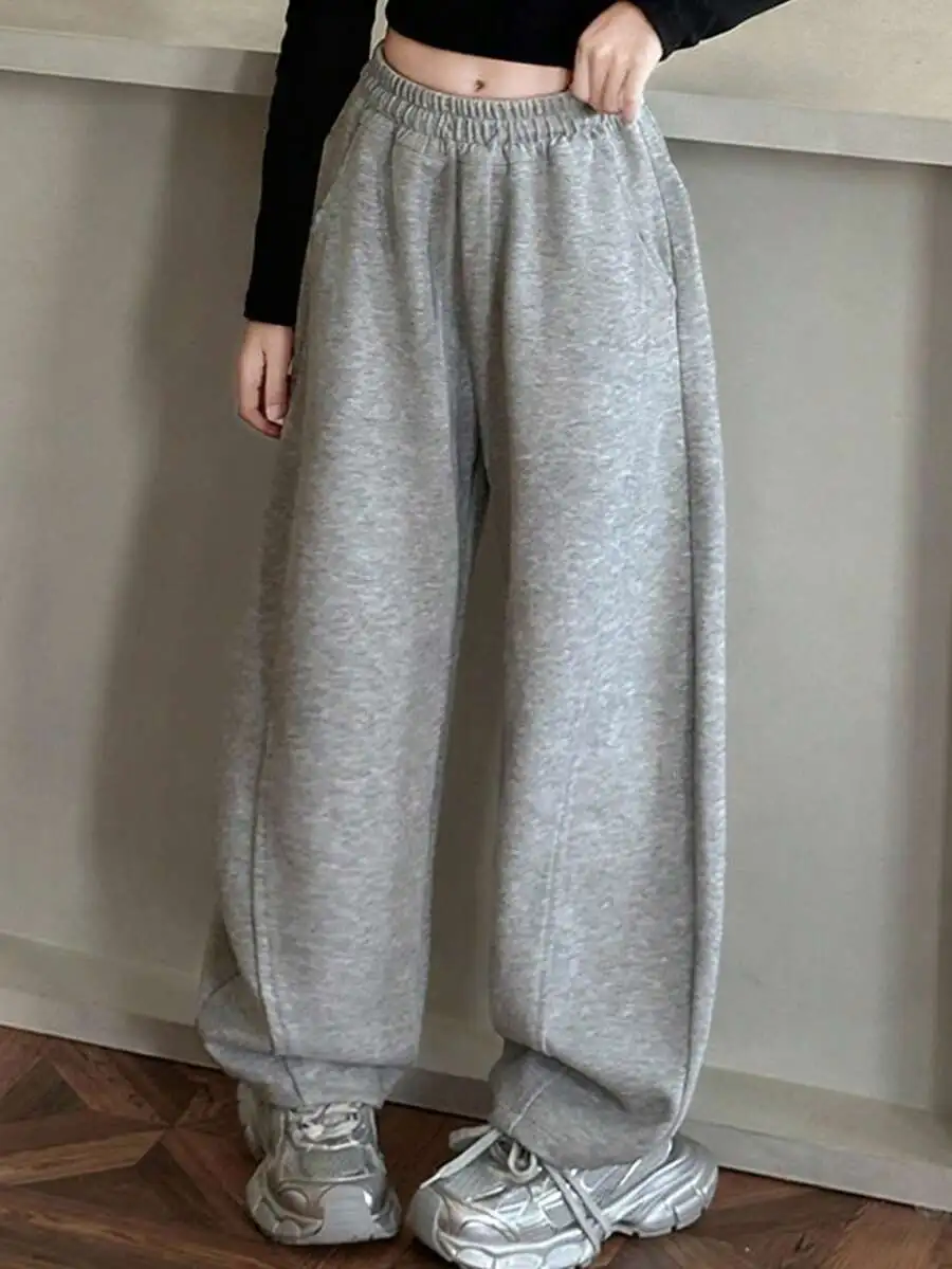 ワイドレッグ スウェットパンツ カジュアル スポーツ 合わせやすい