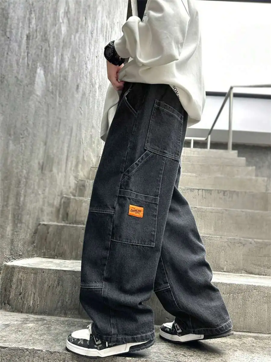 ルーズ カッコイイ トレンド ストレートパンツ