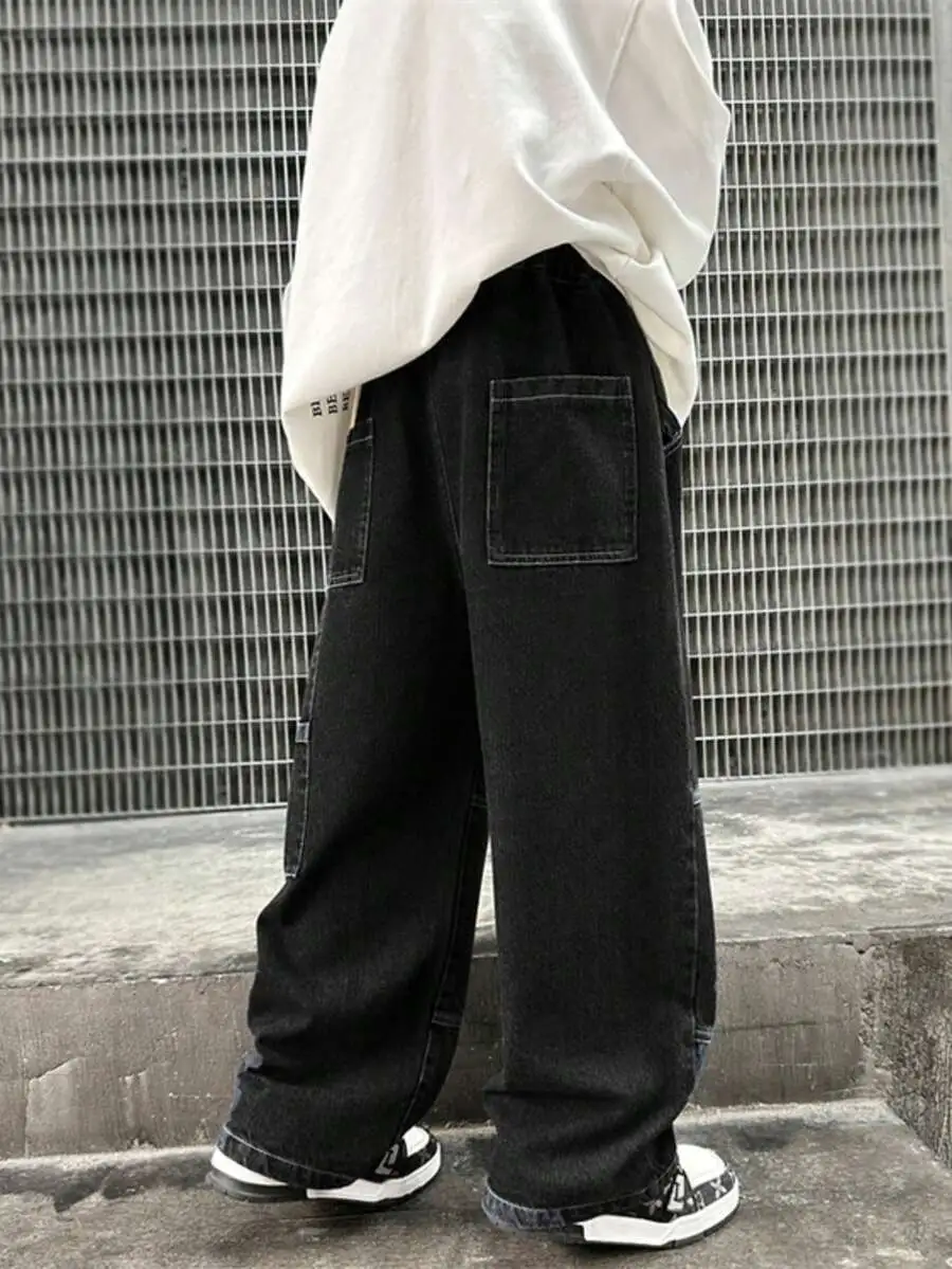 ルーズ カッコイイ トレンド ストレートパンツ