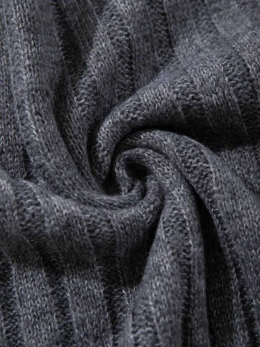 ストリート ドロップショルダー クルーネック 長袖 ニットプルオーバー セーター