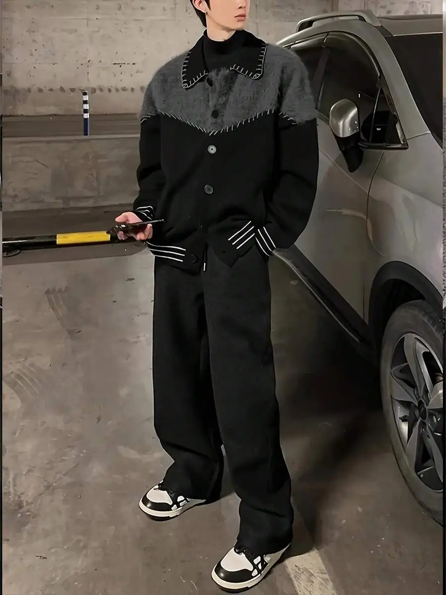 ニット レトロ ルーズフィット ハイネック カジュアル セーター