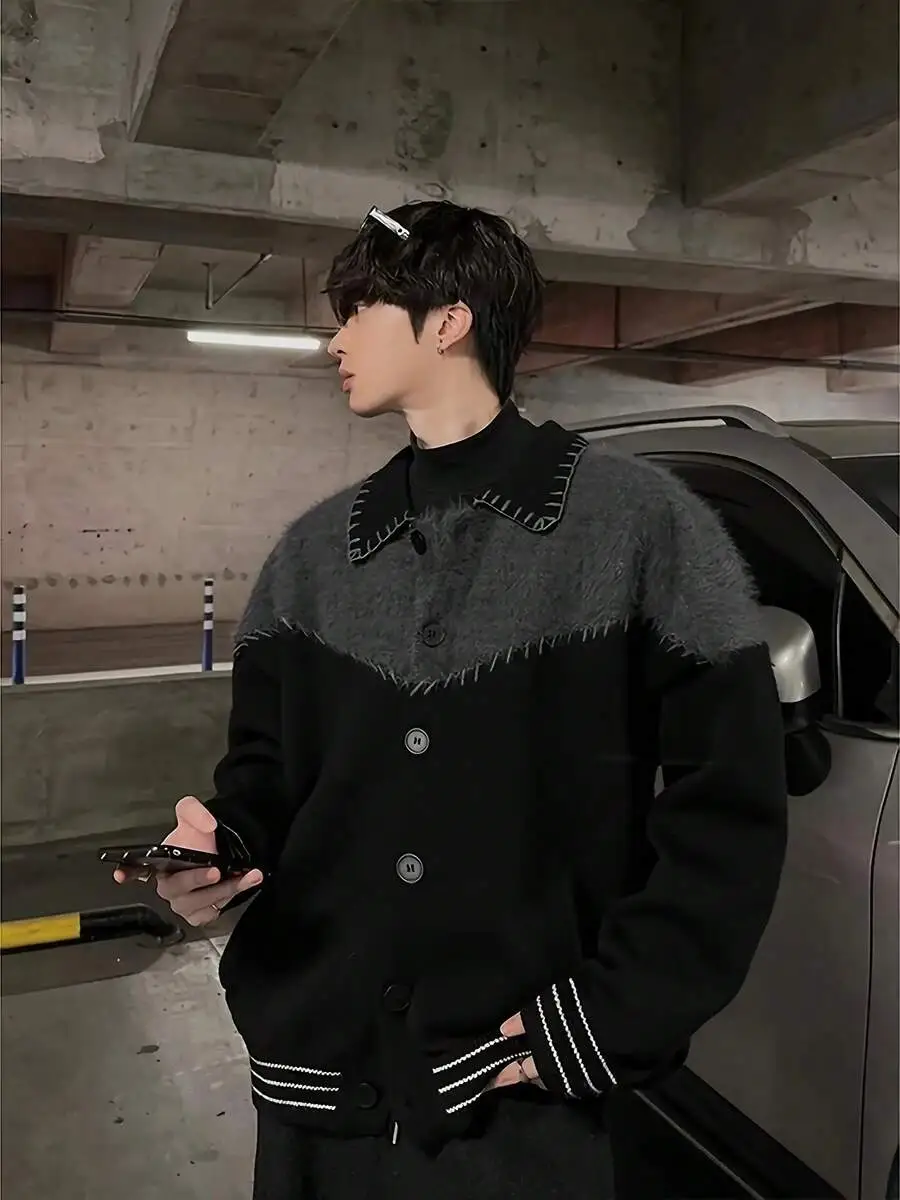 ニット レトロ ルーズフィット ハイネック カジュアル セーター