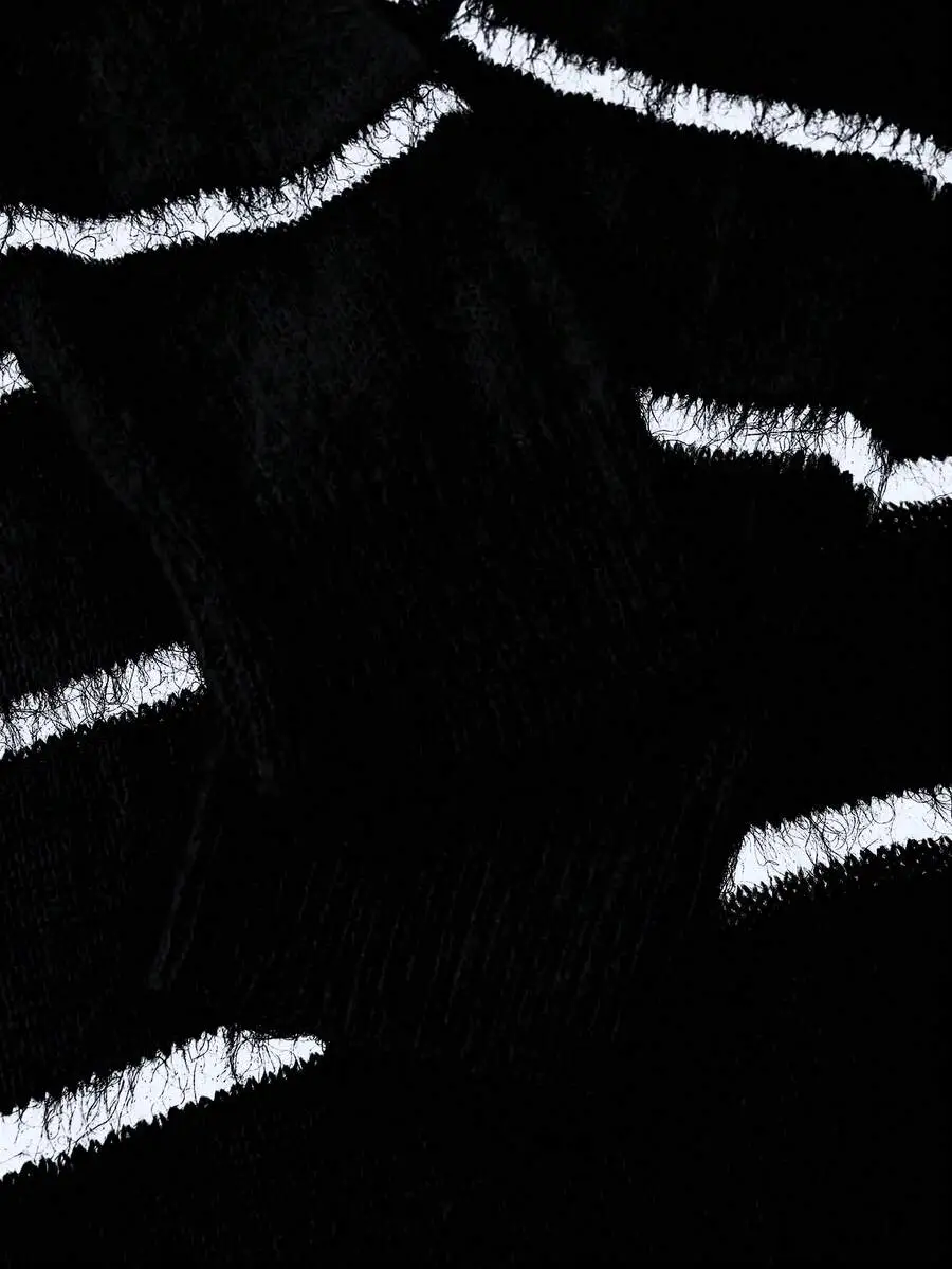 ユニセックス カジュアル ルーズフィット ストライプ柄 プルオーバーセーター