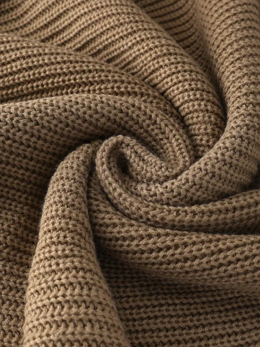 カジュアル ジップアップ ニット セーター