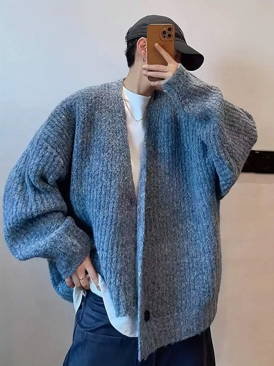 柔らかい ニット カーディガン セーター ゆったり カジュアル