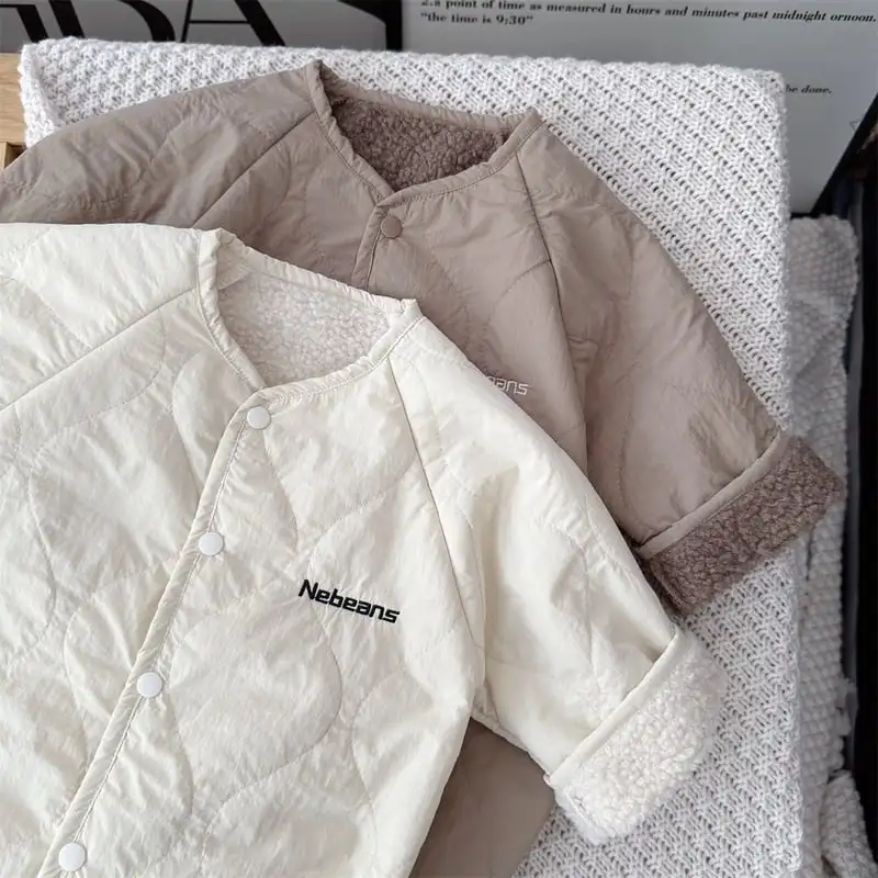 【66-90cm】冬新作　暖かい防寒ロンパース＆マフラー