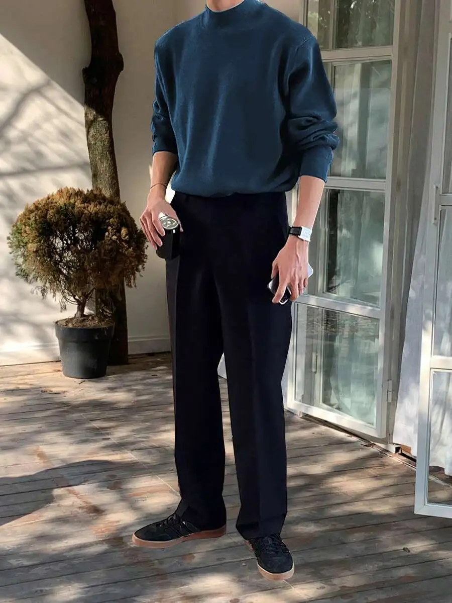 カジュアル 無地 ルーズ シンプル セーター