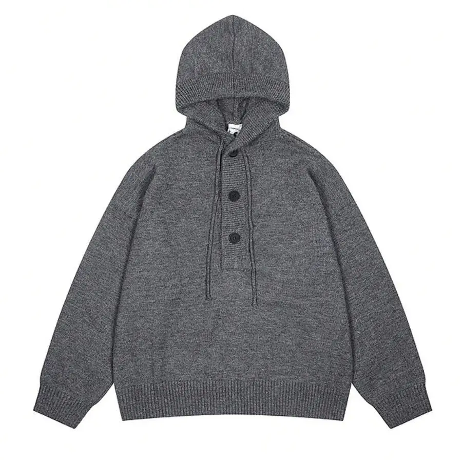 ゆったり カジュアル 暖かい 長袖 トップス 体型カバー ニット パーカー セーター