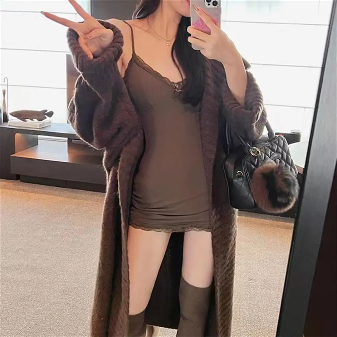 6colors 大人ゆるめ デザイナーズ オーバーサイズシルエット ミディアムカーディガン