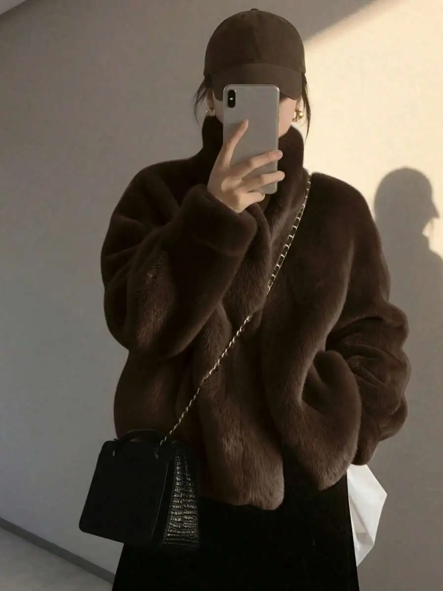 エレガント フェイクファー ジャケット 通勤 ショートファーコート