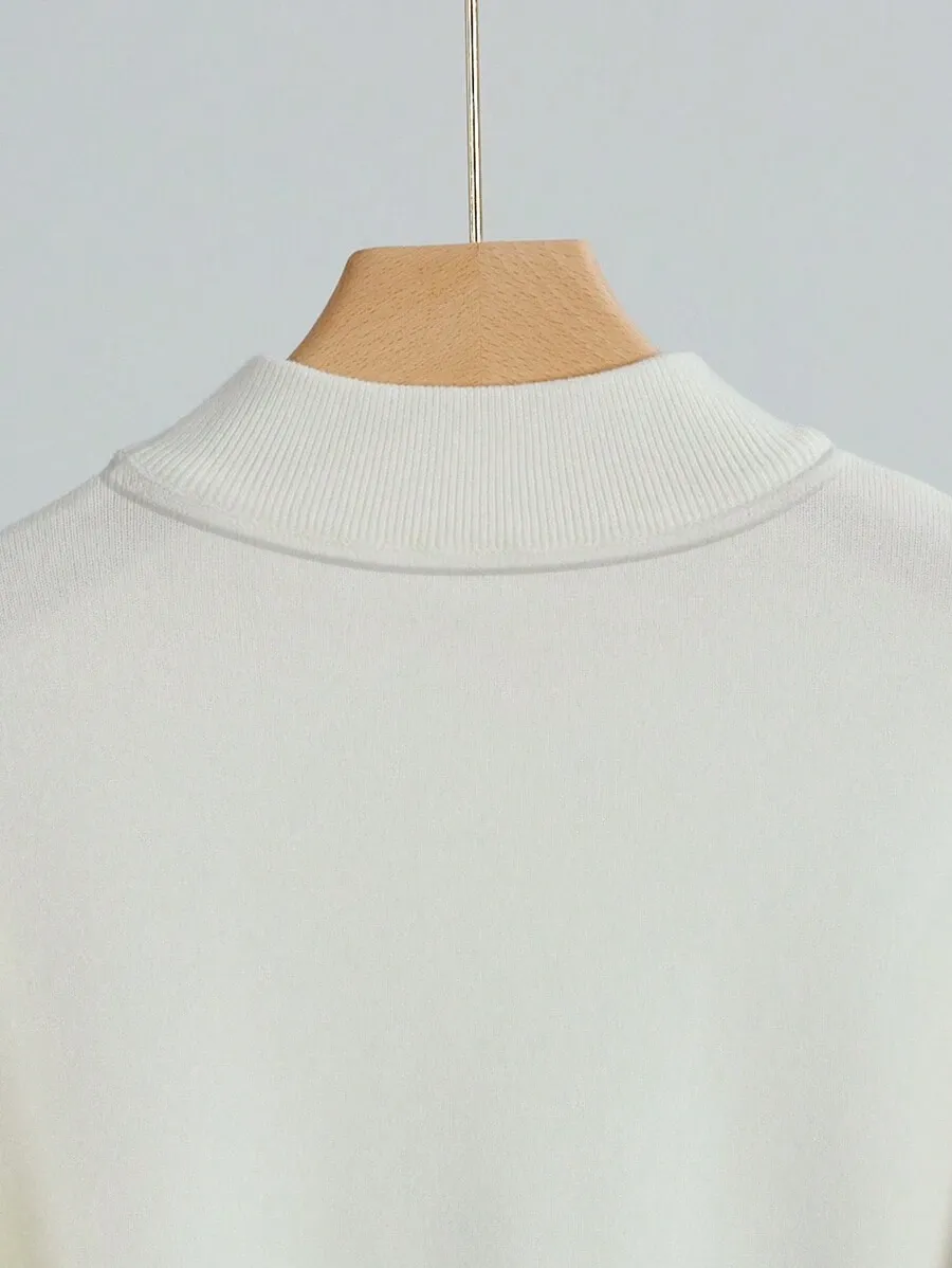 カジュアル 無地 タートルネック セーター 長袖 トップス