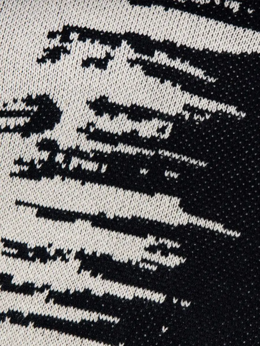 レトロ ルーズ ストリート パッチワーク セーター 長袖 トップス