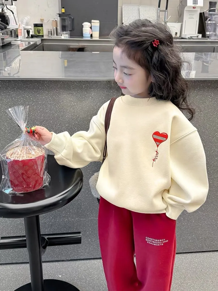 【80-150cm】人気上昇中 可愛い 合わせやすい ラウンドネック トレーナー