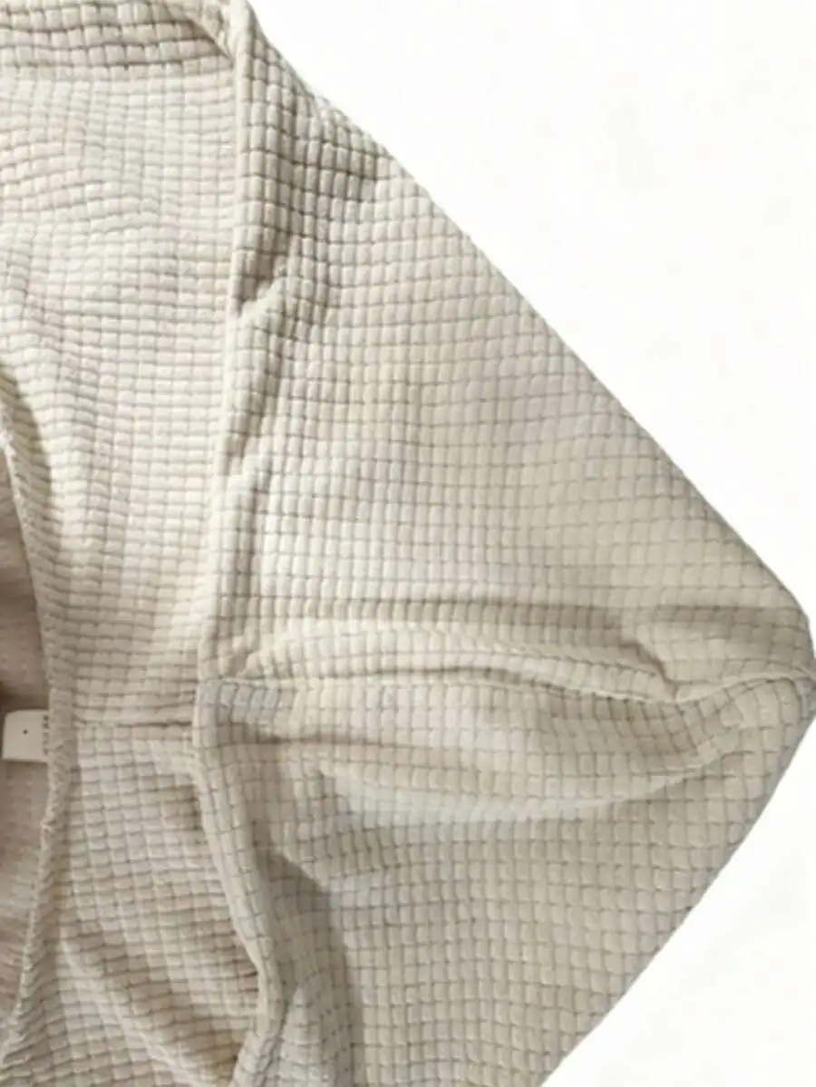 ワッフル編み フード カーディガン ルーズ トップス