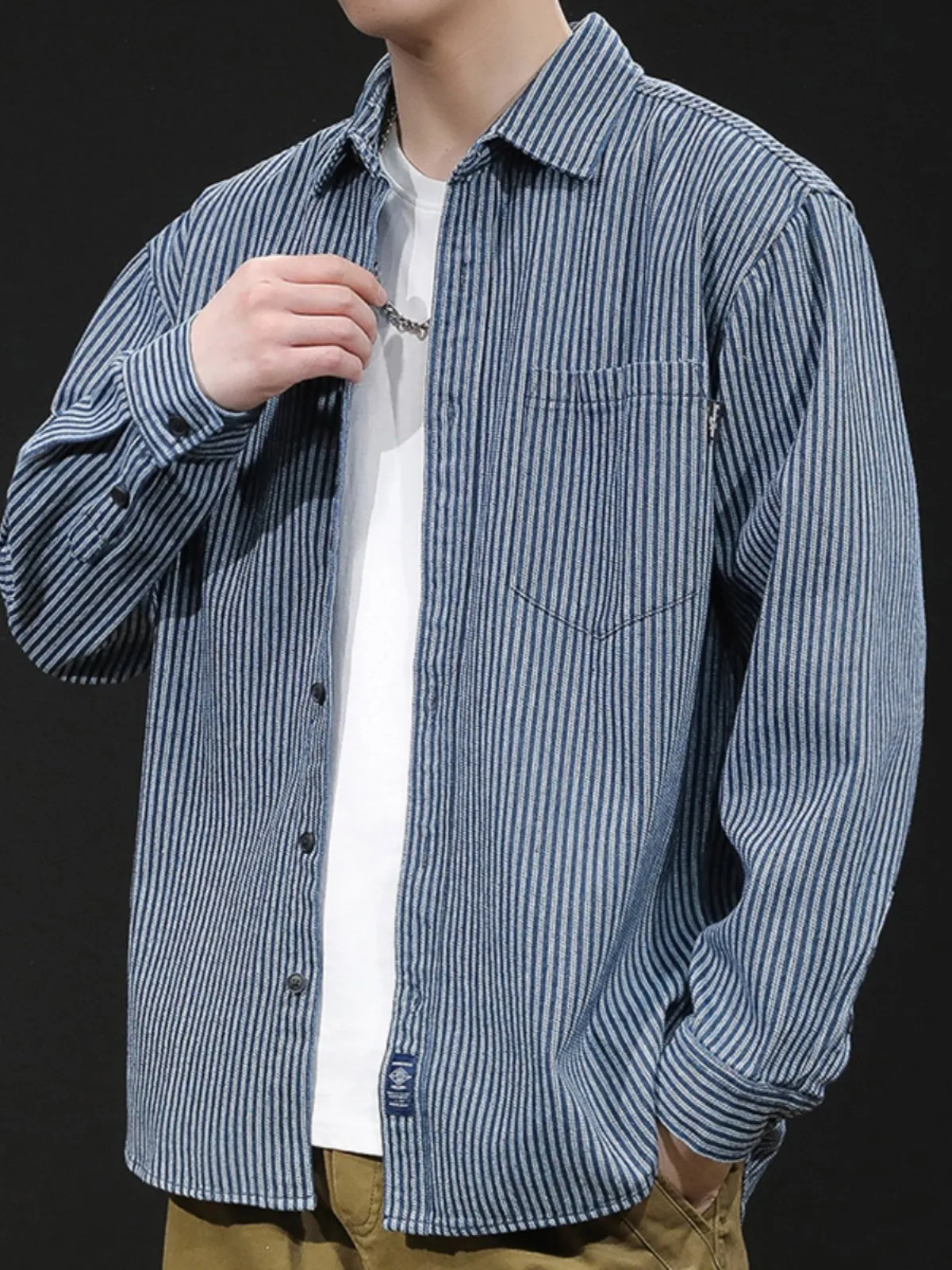 着回し力抜群 ストラップ カジュアル 合わせやすい デニムシャツ