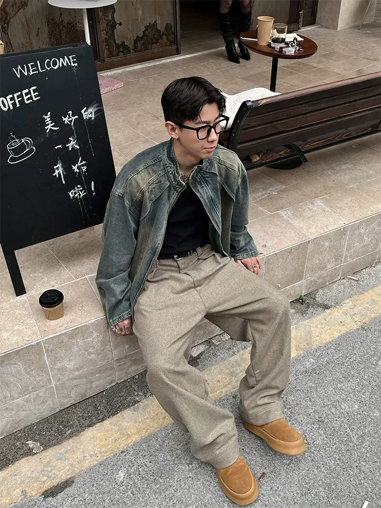 大人気 カッコイイ カジュアル 合わせやすい トレンド レトロ デニムジャケット