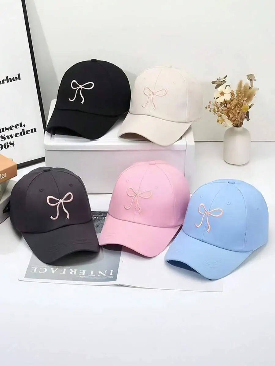 キャップ リボン刺繍 ポリエステル 合わせやすい 帽子