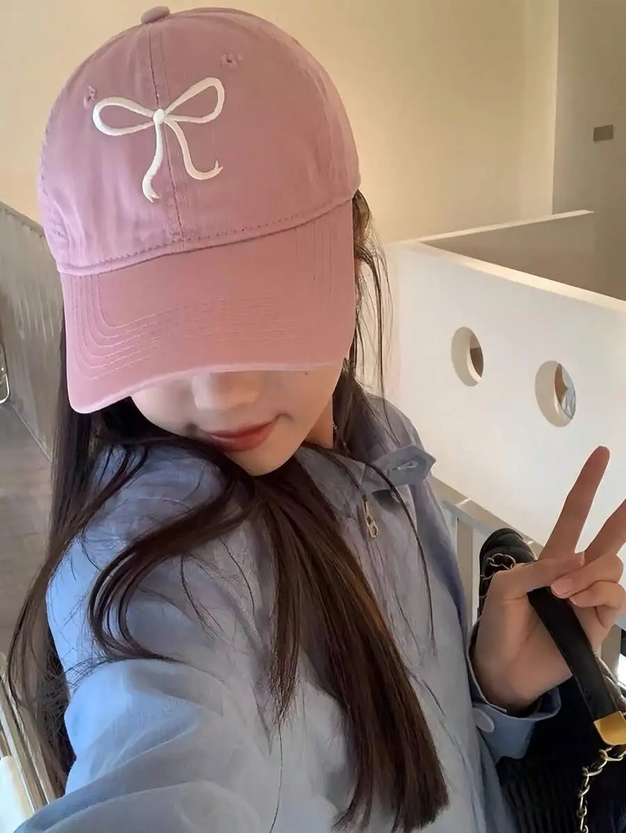 キャップ リボン刺繍 ポリエステル 合わせやすい 帽子