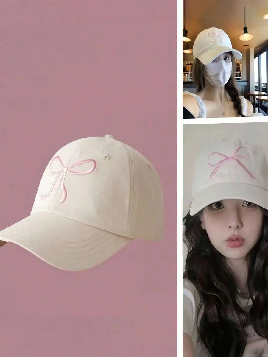 キャップ リボン刺繍 ポリエステル 合わせやすい 帽子