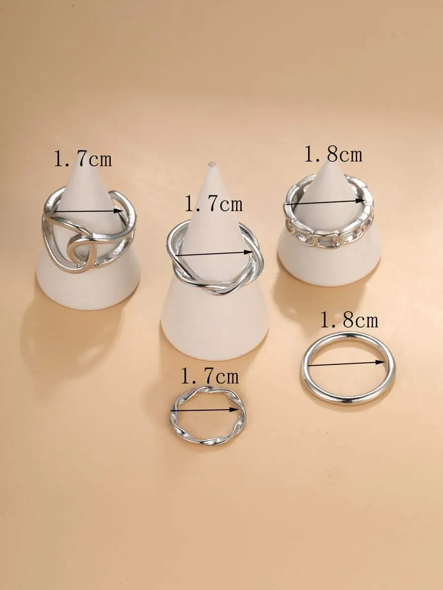 大人気 シンプル 可愛い リング 5個セット
