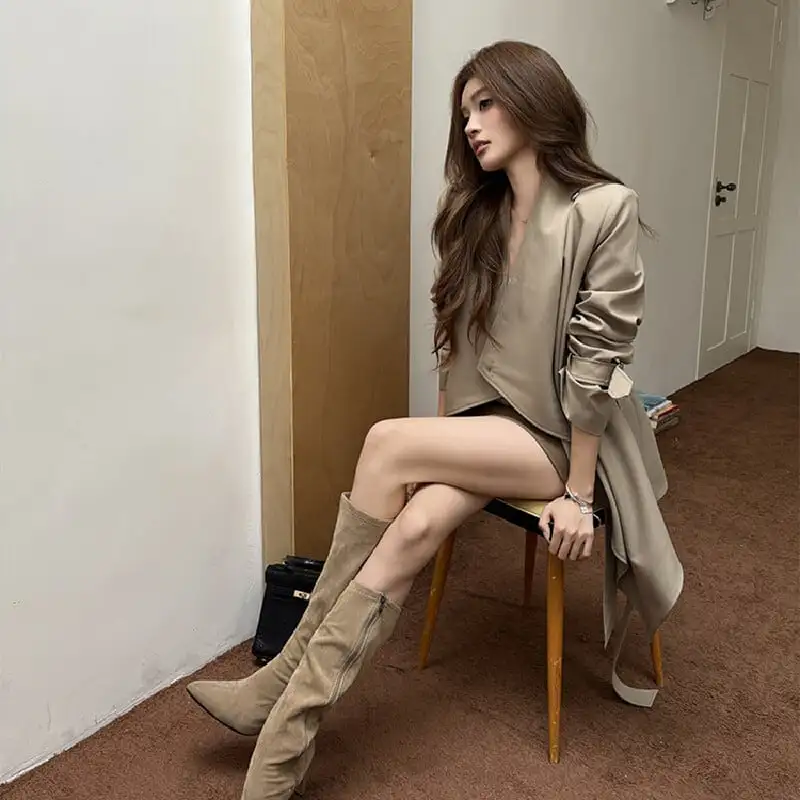 アウター トレンチコート ドレープ 抜け感 ビッグシルエット