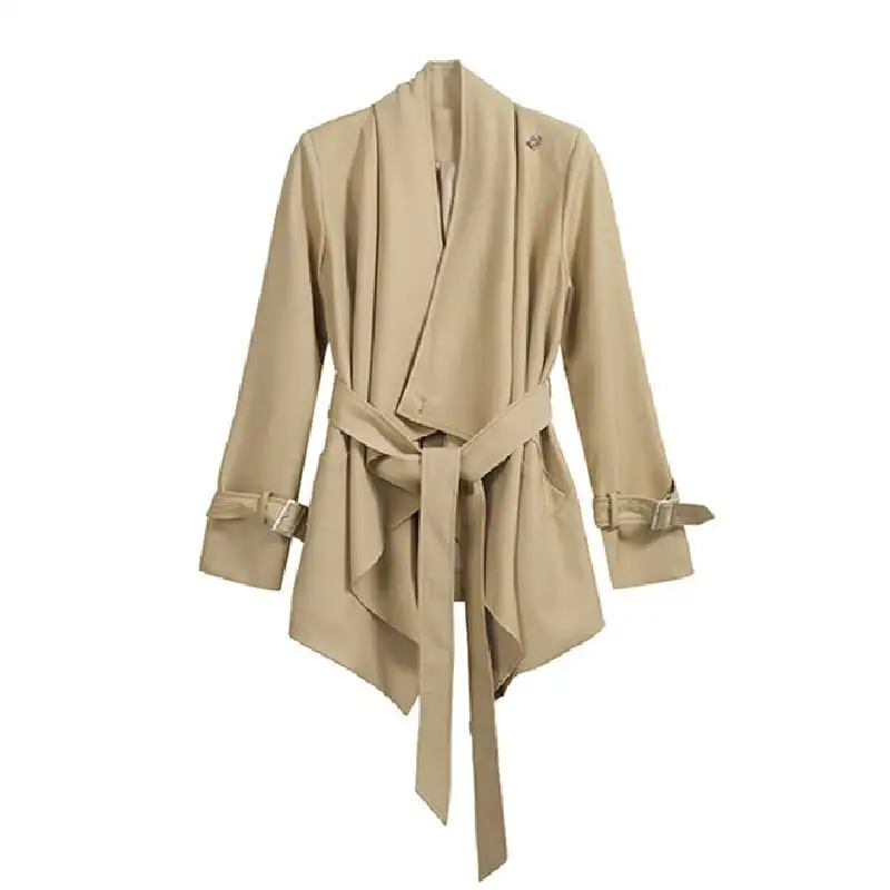 アウター トレンチコート ドレープ 抜け感 ビッグシルエット