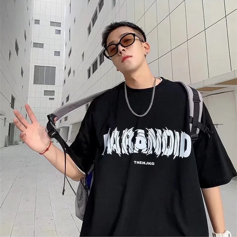 絶対欲しい！ルーズ カジュアル ラウンドネック アルファベット Tシャツ