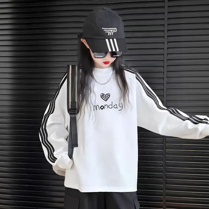 【100-160cm】トレンド感たっぷり おしゃれ カジュアル 女の子 長袖 Ｔシャツ