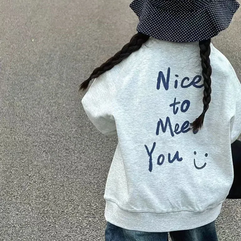 【90-160cm】元気いっぱい  大活躍 プリント トレンド カジュアル 女の子 トレーナー