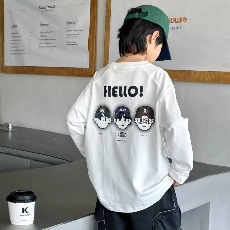 【90-160cm】コンフォート感抜群 目立つ 快適 プリント 男の子 長袖 Ｔシャツ