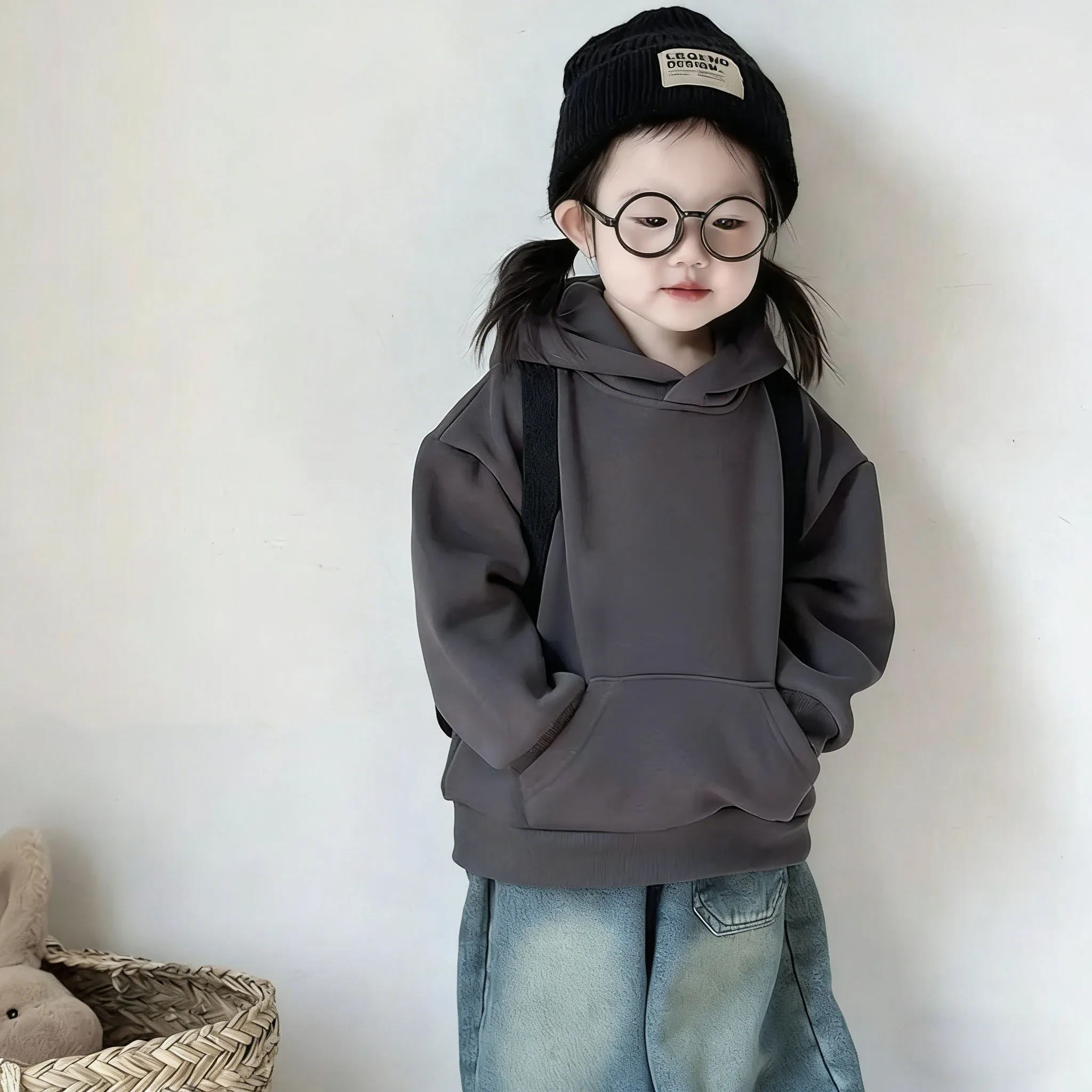 【90-160cm】存在感アップ おしゃれ カジュアル 合わせやすい 女の子 フード付き パーカー