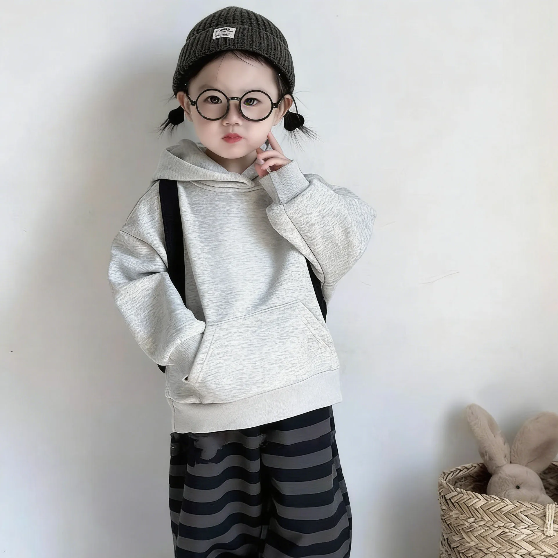 【90-160cm】存在感アップ おしゃれ カジュアル 合わせやすい 女の子 フード付き パーカー