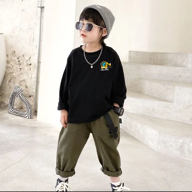 【90-160cm】人気上昇中 スタイリッシュ カジュアル 新作 男の子 長袖 Tシャツ